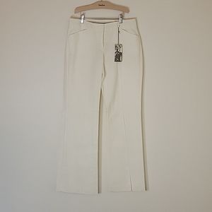 VTG Y2K brocade low rise flare express editor pants 4 6